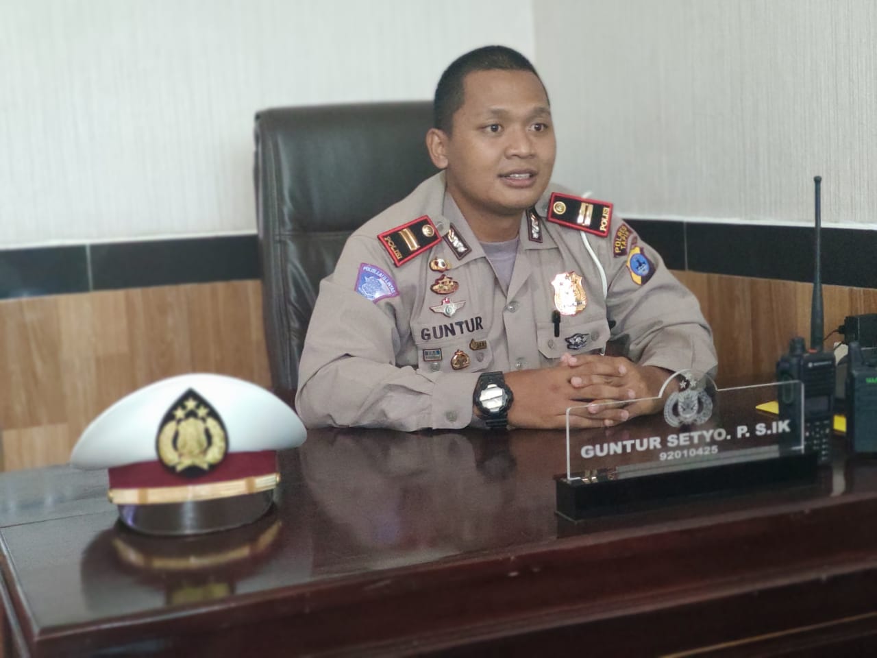 Kepala Satuan Lalulintas Polres Tapin IPTU Guntur Setyo Pambudi