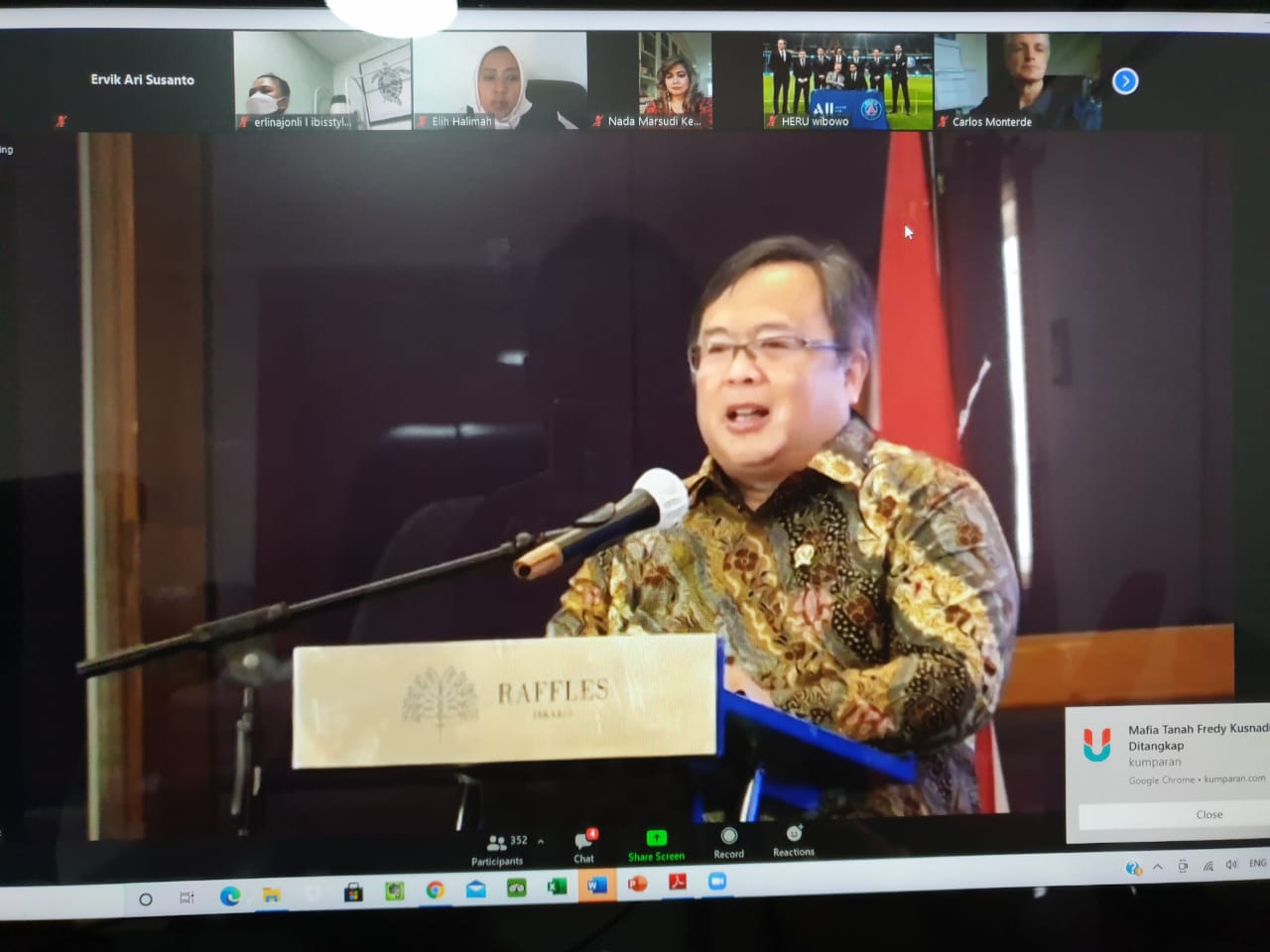 Menteri Riset dan Teknologi/Kepala Badan Riset dan Inovasi Nasional Bambang Brodjonegoro