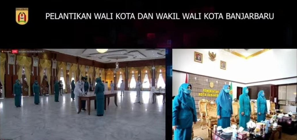 Pelantikan Walikota dan Wakil Walikota Banjarbaru Secara Virtual
