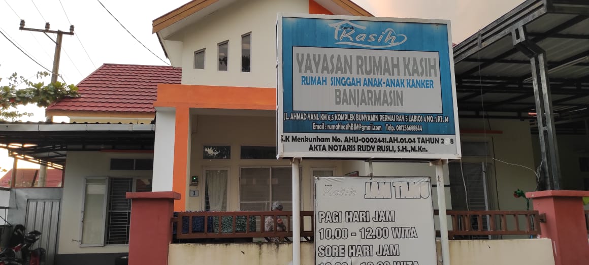 Rumah Singgah Anak-anak Kanker Yayasan Kasih di Komplek Bunyamin, Banjarmasin