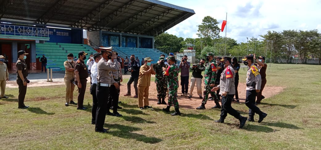 Kunjungan kerja Pangdam XII/Tanjung Pura meninjau lokasi kegiatan TMMD Ke-110 di Desa Saka Lagun