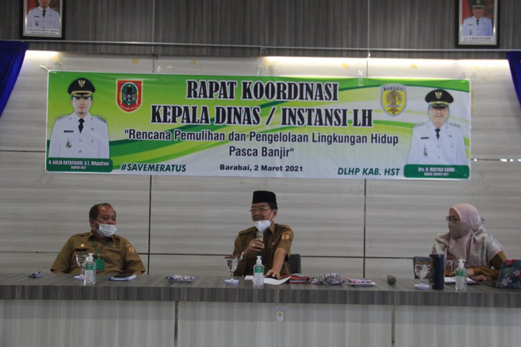 Rakor Dinas Lingkungan Hidup HST dan Dinas Perhubungan HST serta Instansi Lingkungan Hidup se-Kalimantan Selatan
