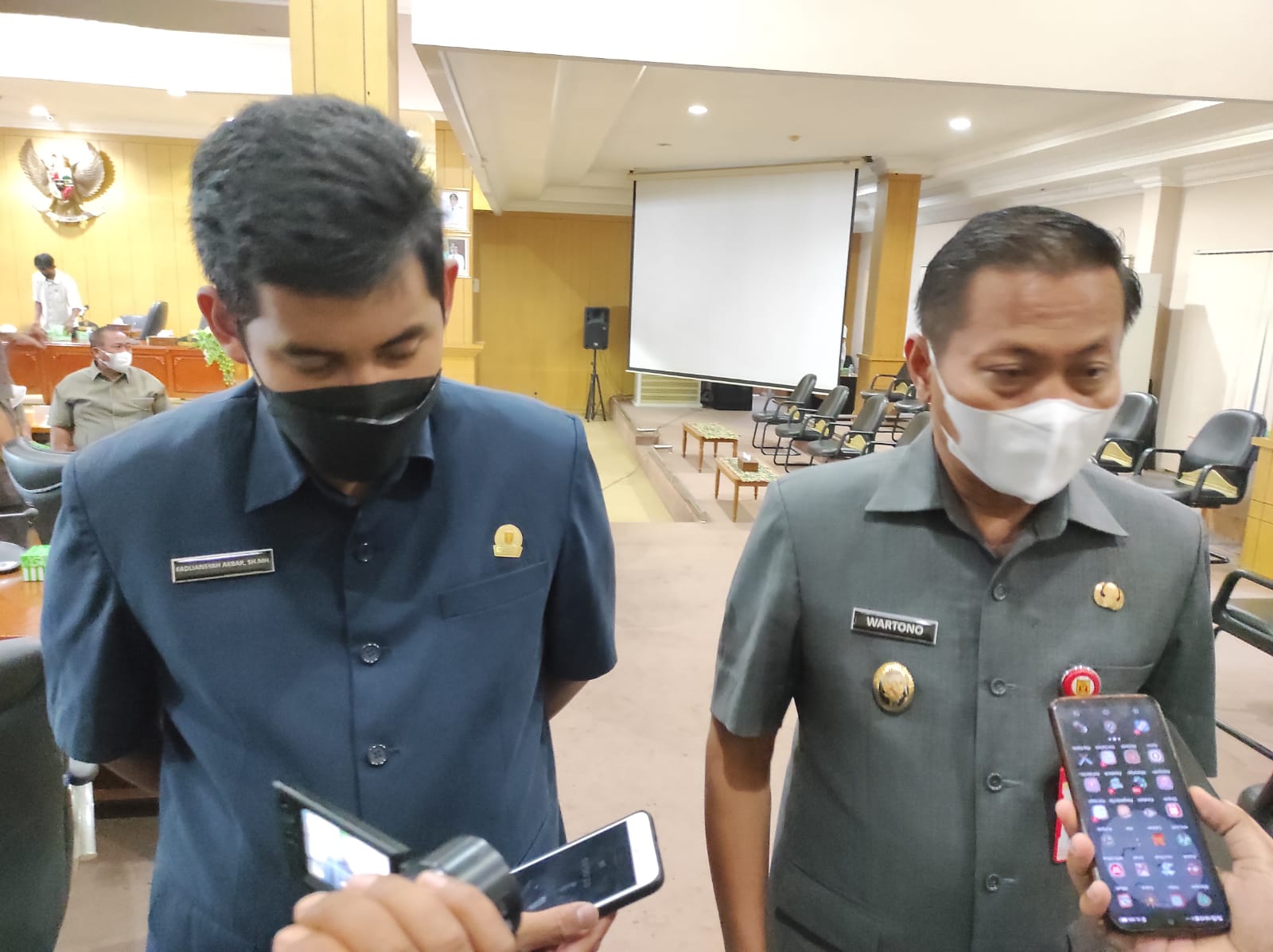 Ketua DPRD Banjarbaru, Fadliansyah dan Wakil Walikota Banjarbaru Wartono