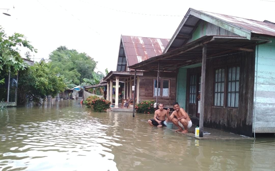 Sungai Meluap, Beberapa Daerah di Kabupaten HST dan Balangan Kalsel Banjir