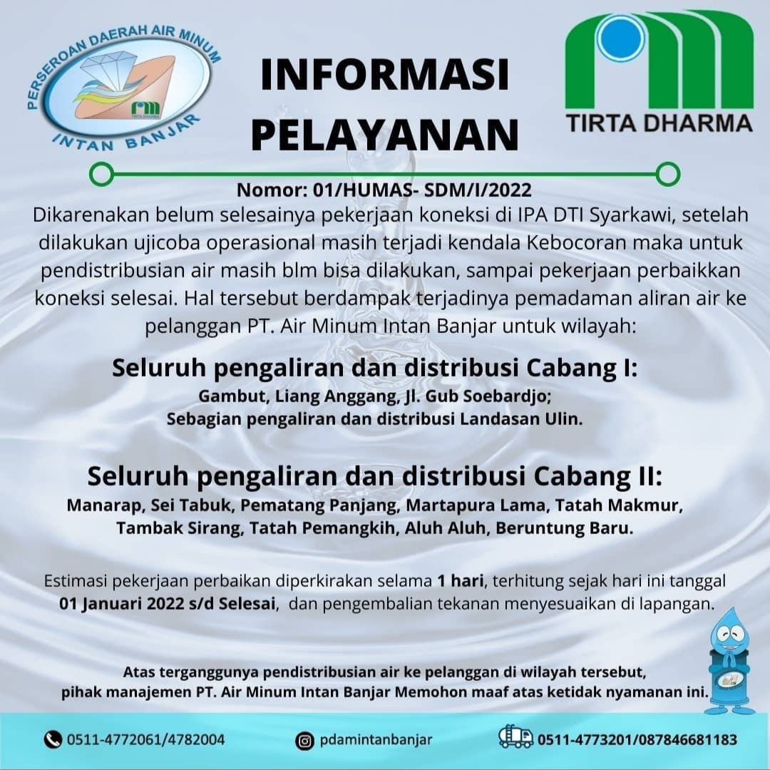 Informasi Pelayanan Pekerjaan koneksi di IPA DTI Syarkawi